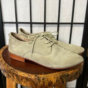 FRYE AND CO. Lace-Up Women's Leather Shoes in Mint Green